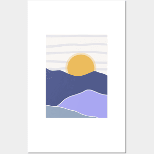 Purple sunset Posters and Art